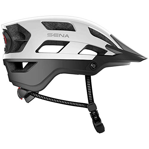 Smart Communications Mountain Bike Helmets - Sena M1 / M1 EVO (M1, Matte White, Large)