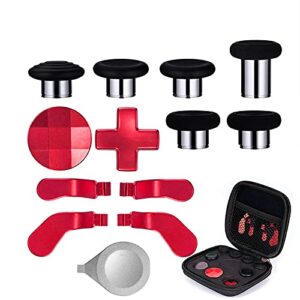 14IN1 Metal Alloy Thumbsticks Trigger D-Pads Button Set for XBOX One Elite Series 2 ( model 1797 ) Controller - RED