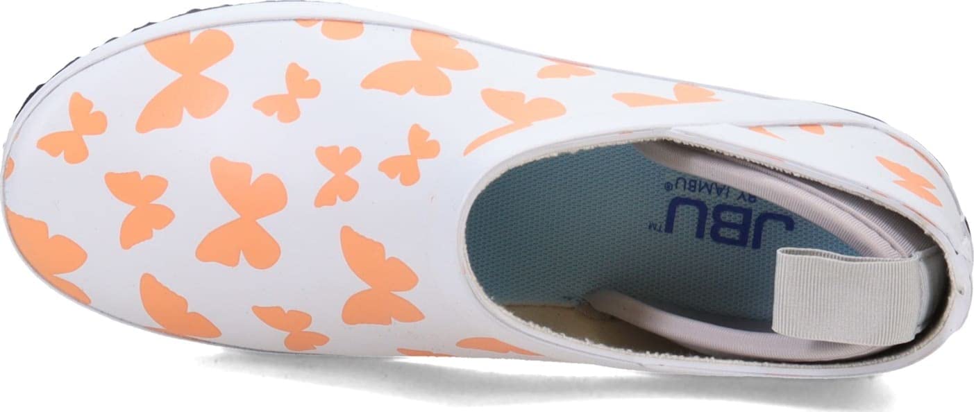 JBU by Jambu Women's Bumblebee Garden Ready Rain Shoe, Blue Butterfly Print, 7