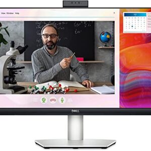 Dell S2422HZ 24-inch FHD 1920 x 1080 75Hz Video Conferencing Monitor, Pop-up Camera, Noise-Cancelling Dual Microphones, Dual 5W Speakers, USB-C connectivity, 16.7 Million Colors, Silver (Latest Model)