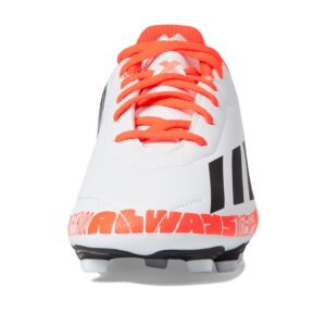 adidas X Speedportal Messi.4 Indoor Soccer Shoe, FTWR White/Core Black/Solar Red, 4.5 US Unisex Big Kid