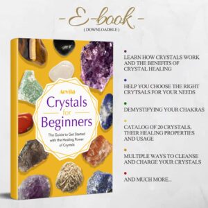 Aovila Premium Crystals and Healing Stones Gift Set in Wooden Box - Chakra Stones Healing Crystals Set for Beginners, Natural Healing Crystals and Stones - Valentines Day Crystal Gifts for Her Women