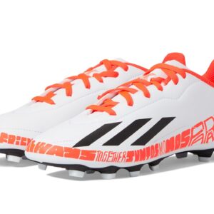 adidas X Speedportal Messi.4 Indoor Soccer Shoe, FTWR White/Core Black/Solar Red, 4.5 US Unisex Big Kid