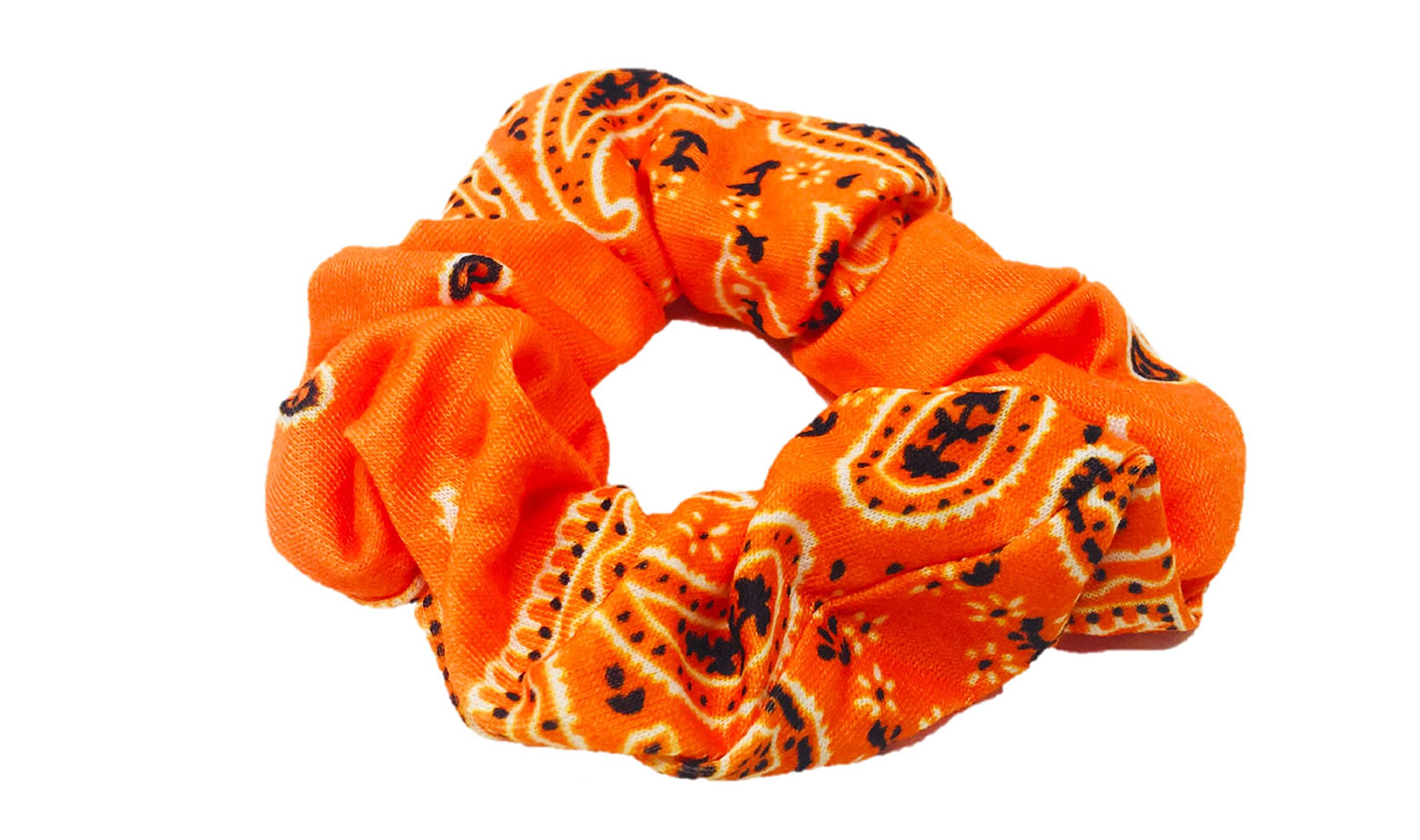 Shimmer Anna Shine Halloween and Fall Orange Bandana Headbands and Scrunchies for Women and Girls (Orange Knotted Bandana)