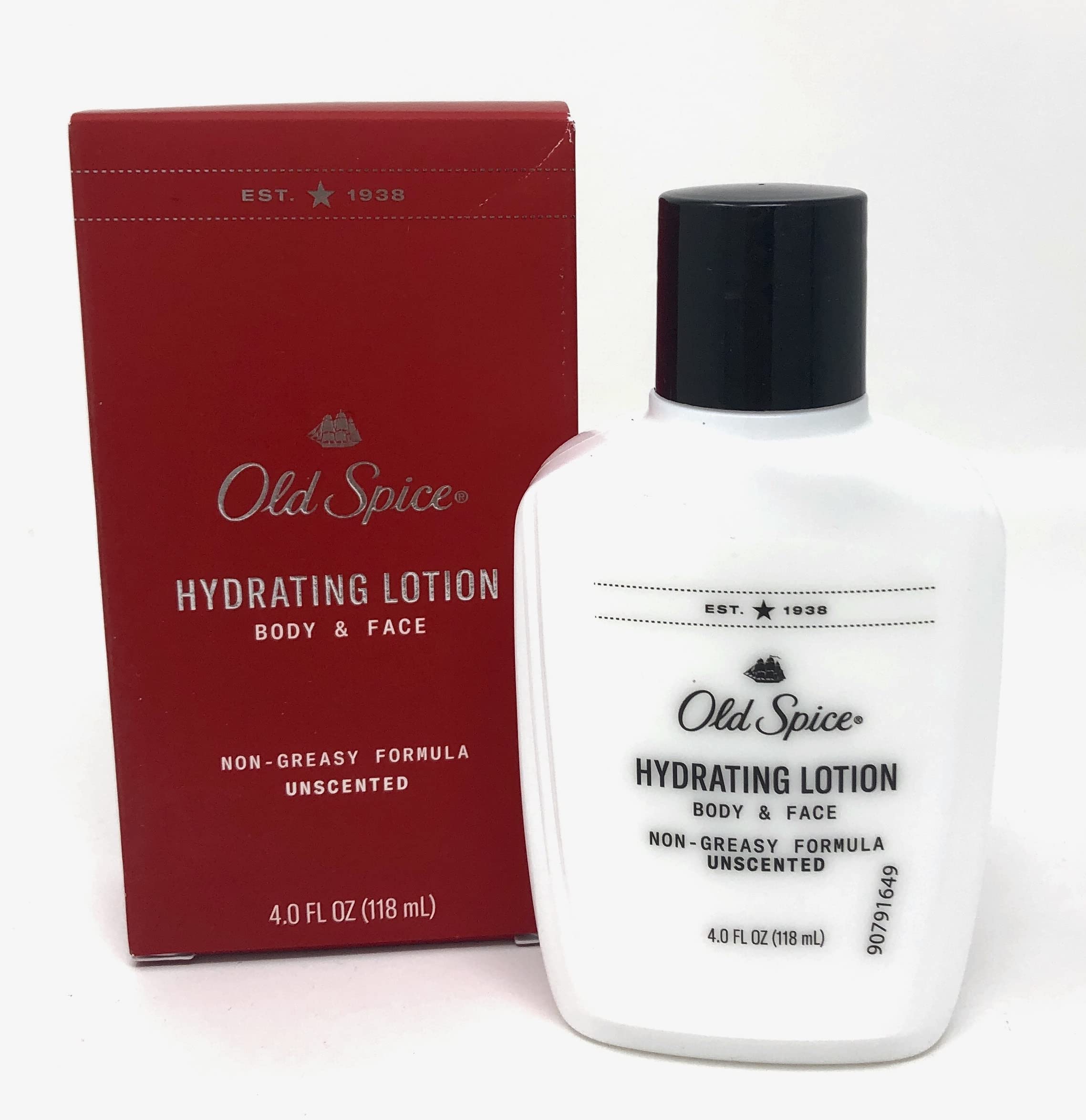 Old Spice Hydrating Body and Face Lotion, Unscented, 4 oz