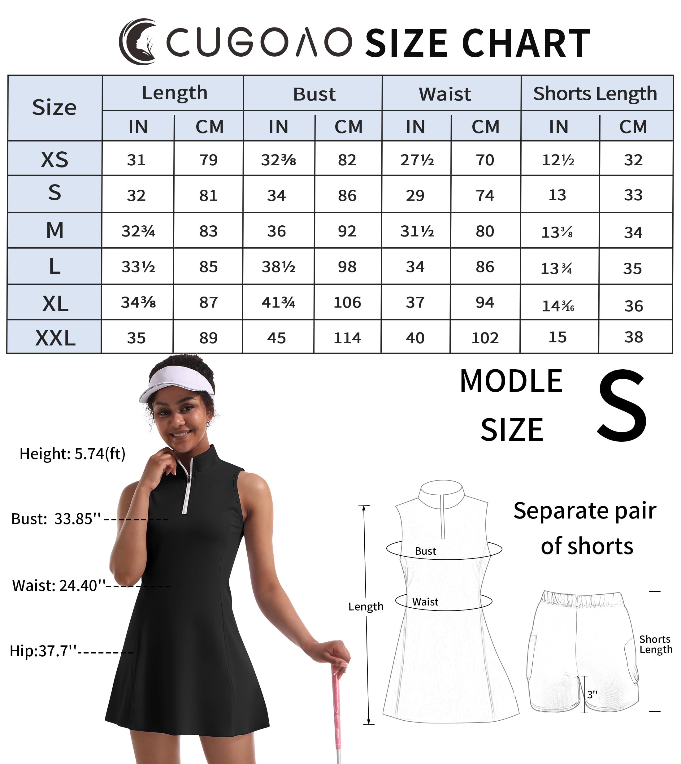 Tennis Dress for Women, Tennis Golf Dresses with Built in Shorts and Pockets for Sleeveless Workout Athletic Dresses Black