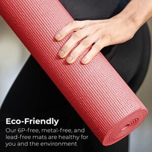 Hello Fit 10-Pack Yoga Mat With Carrying Strap, 68" x 24" Non Slip Exercise Mat, 4mm Thick Gym Mat, Bulk Non Toxic Yoga Mats for Schools and Studios, Assorted