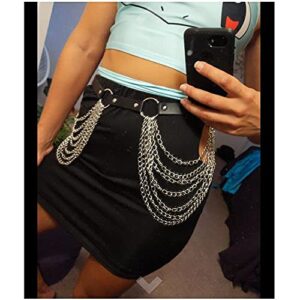 Joygulls Punk Sexy Gothic Jewelry Accessories Waist Chain Goth Belt Leather Layered Belly Body Chains