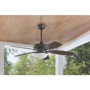 Hampton Bay Gazebo III 52 in. Indoor/Outdoor Natural Iron Ceiling Fan with Light Kit YG836A-NI