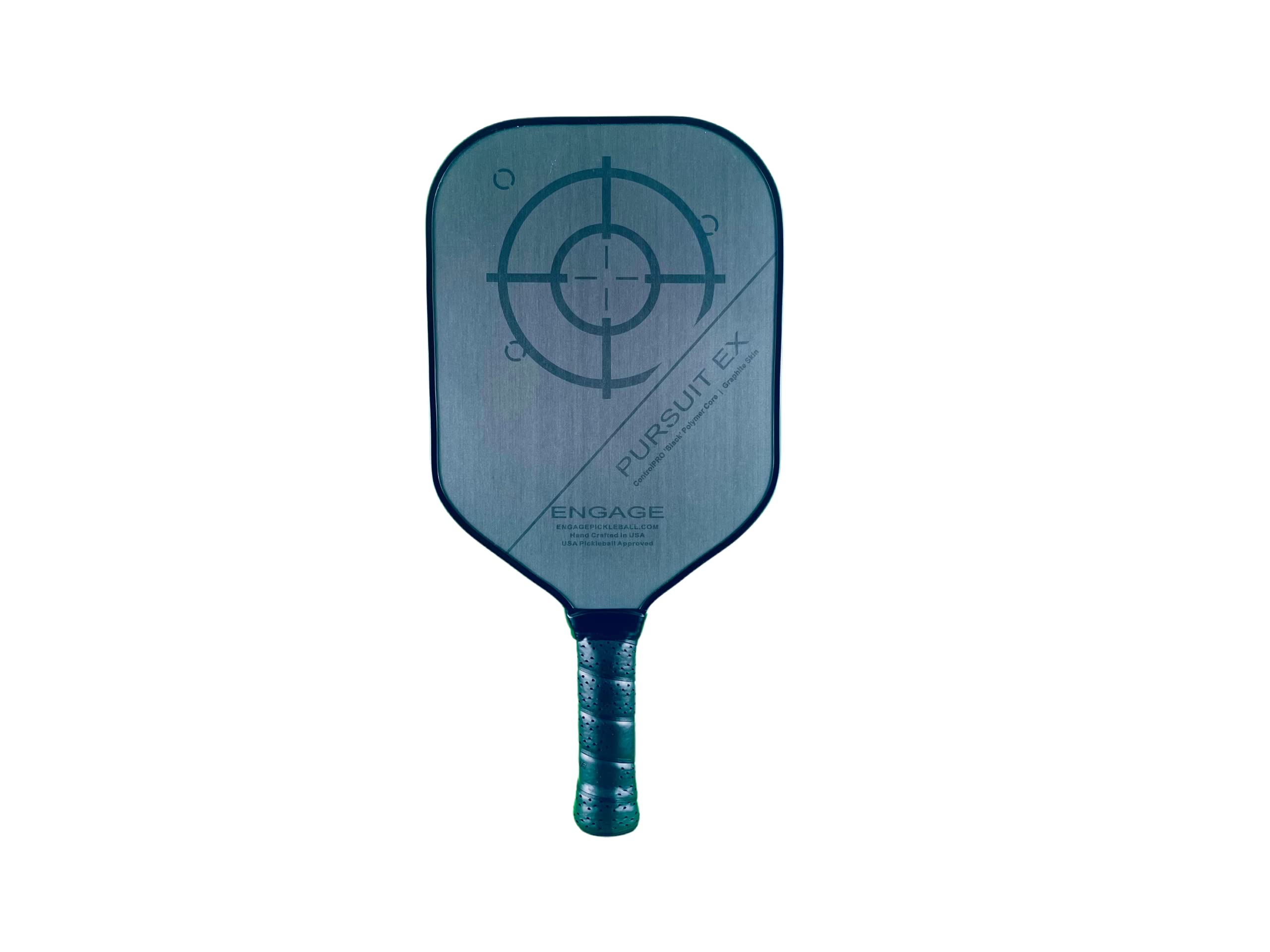 Engage Pursuit EX Graphite Pickleball Paddle – Rough Texture for Long Lasting Spin – Responsive Core for Control and Feel – Standard Grip, Standard Weight (7.9-8.3 oz) - USAP Approved