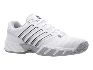 k-swiss men's bigshot light 4 tennis shoe, white/highrise/black, 11.5 m