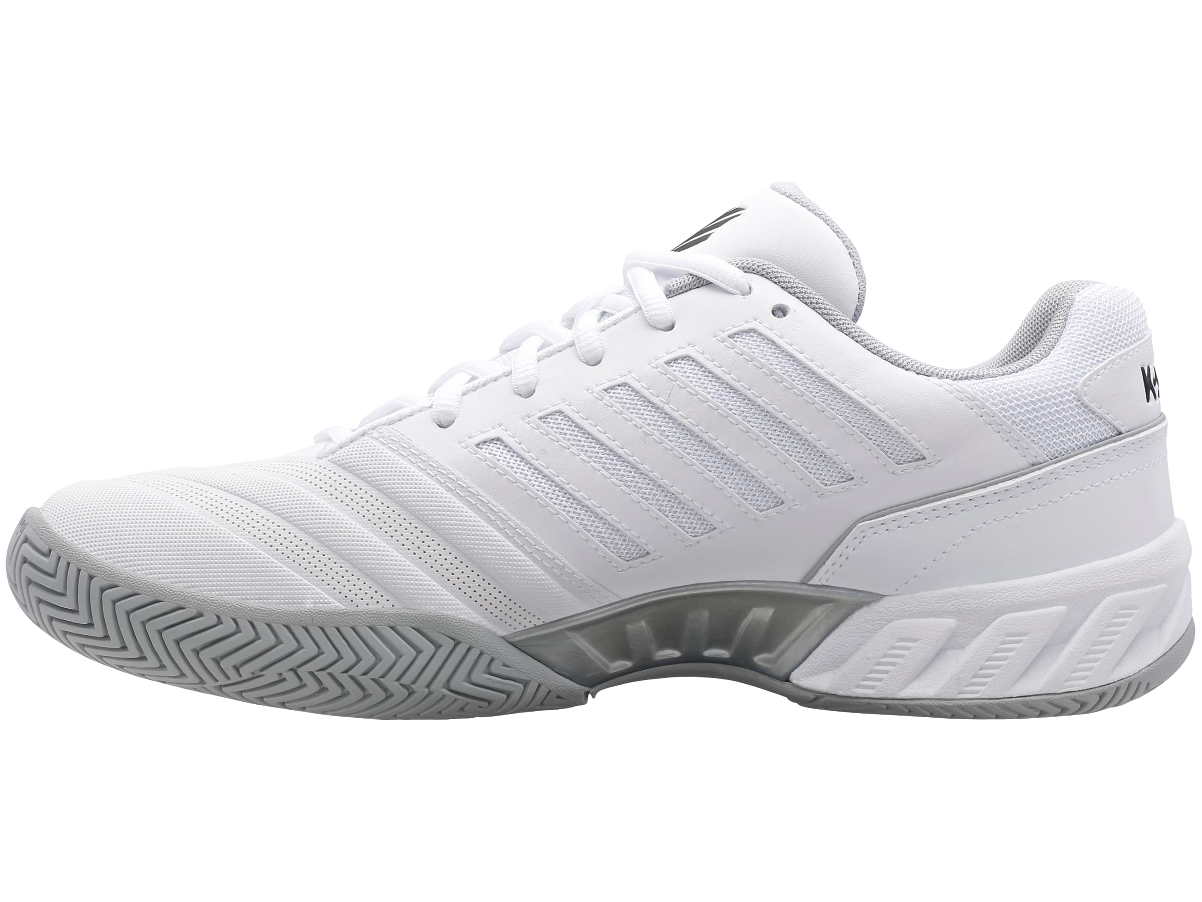 K-Swiss Men's Bigshot Light 4 Tennis Shoe, White/Highrise/Black, 11 M