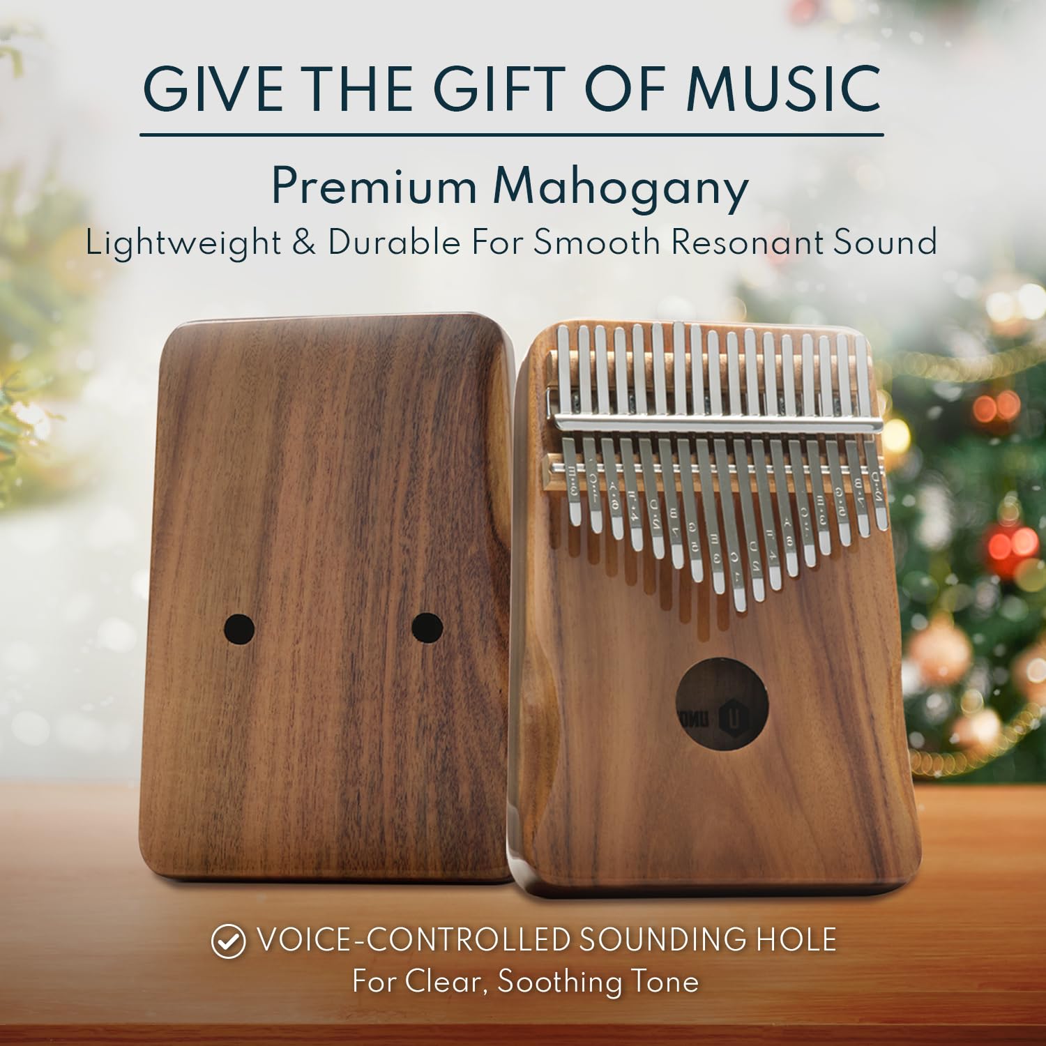 UNOKKI Kalimba 17 Key Thumb Piano | Solid Koa Acacia Wood Mbira - Premium, Lightweight & Durable | Includes Waterproof Case, Hand Rest & More | Reduce Stress & Promote Well-Being | Ideal Birthday Gift