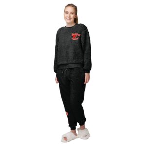 foco cleveland browns nfl womens sherpa lounge set - l