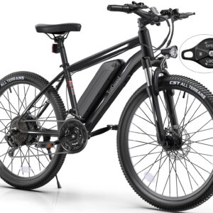 TotGuard Electric Bike, 27.5" Electric Bike for Adults 500W Ebike 21.6MPH Adult Electric Bicycles Electric Mountain Bike,48V 499WH Removable Lithium Battery,Shimano 21S Gears,Lockable Suspension Fork