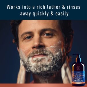 King C. Gillette Grooming Kit, 1 Razor with 2 Blade Refills,1 Oz Beard Oil, 11 Oz Beard Wash, 5 Oz Shave Gel, 1 Comb