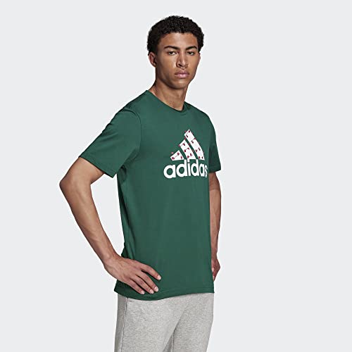 adidas Holiday Lights Tee Collegiate Green/White XL