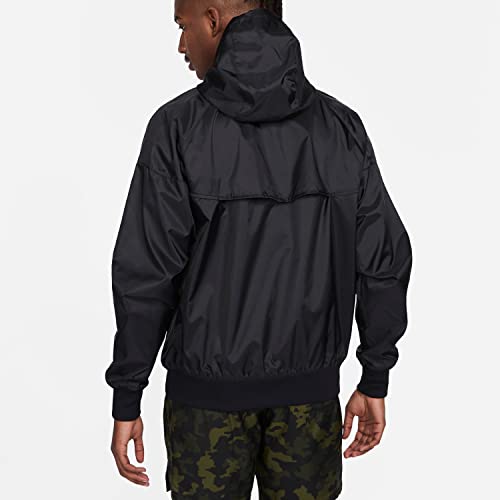 Nike mens Sportswear Windrunner Hooded Windbreaker Coat, Black, XX-Large