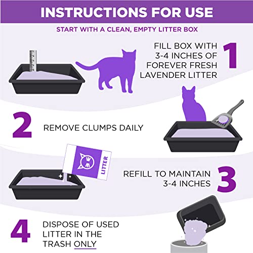 Arm & Hammer Forever Fresh Clumping Cat Litter Lavender, MultiCat 18lb With 20% More Lavender Freshness, Pet Friendly With Essential Oils