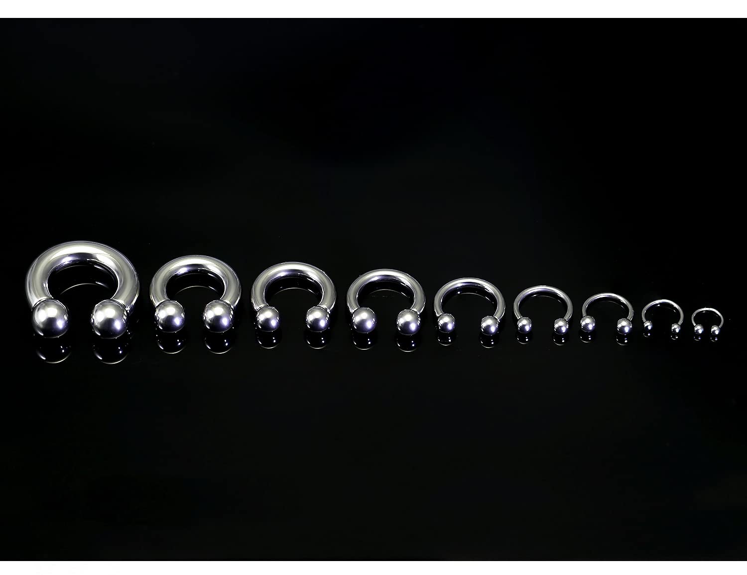 Ocptiy 0G 2G 4G 6G 8G 12G 14G 16G 20G Ear Earrings Gauges Septum Stretching Piercing Kit Surgical Stainles Steel Horseshoe cool Wide Septum Lip Ring Hoop Plug Tunnel earring Piercin Jewelry Women Men