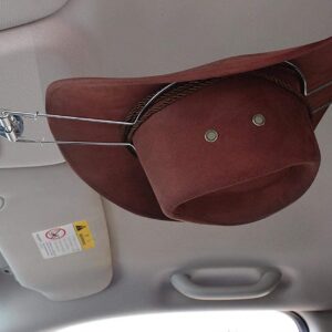 GEEDAR 2 Packs Cowboy Hat Rack for Trunk, Cowboy Hat Holder for Car, Saver Hat Clip for Western Hats Sliver