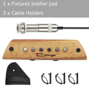 RG-S3 Passive Woody Soundhole Acoustic Guitar Pickup with Volume Tone Control for steel-string acoustic guitars - Magnetic Humbucker Pickup