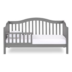 Dream On Me Austin Toddler Day Bed in Steel Grey, Greenguard Gold Certified, JPMA Certified, Non-Toxic Finishes, Low to Floor Design, Side Safety Guard Rail