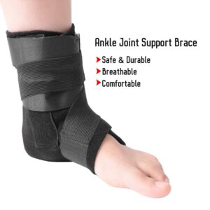 Ankle Brace, Adjustable Ankle Joint Support Varus Valgus Corrector Protection Brace for Drop Foot Orthotic, Achilles, Tendon, Sprain, Injury Recovery