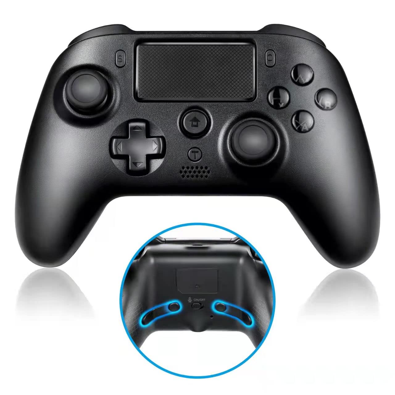 PS4 Elite Controller with Back Paddles PS4 Controller Wireless 1200mAh Remote Bluetooth Control Joystick Modded Custom Gamepad with Turbo Compatible with Playstation 4/Slim/Pro/Android/iOS Black