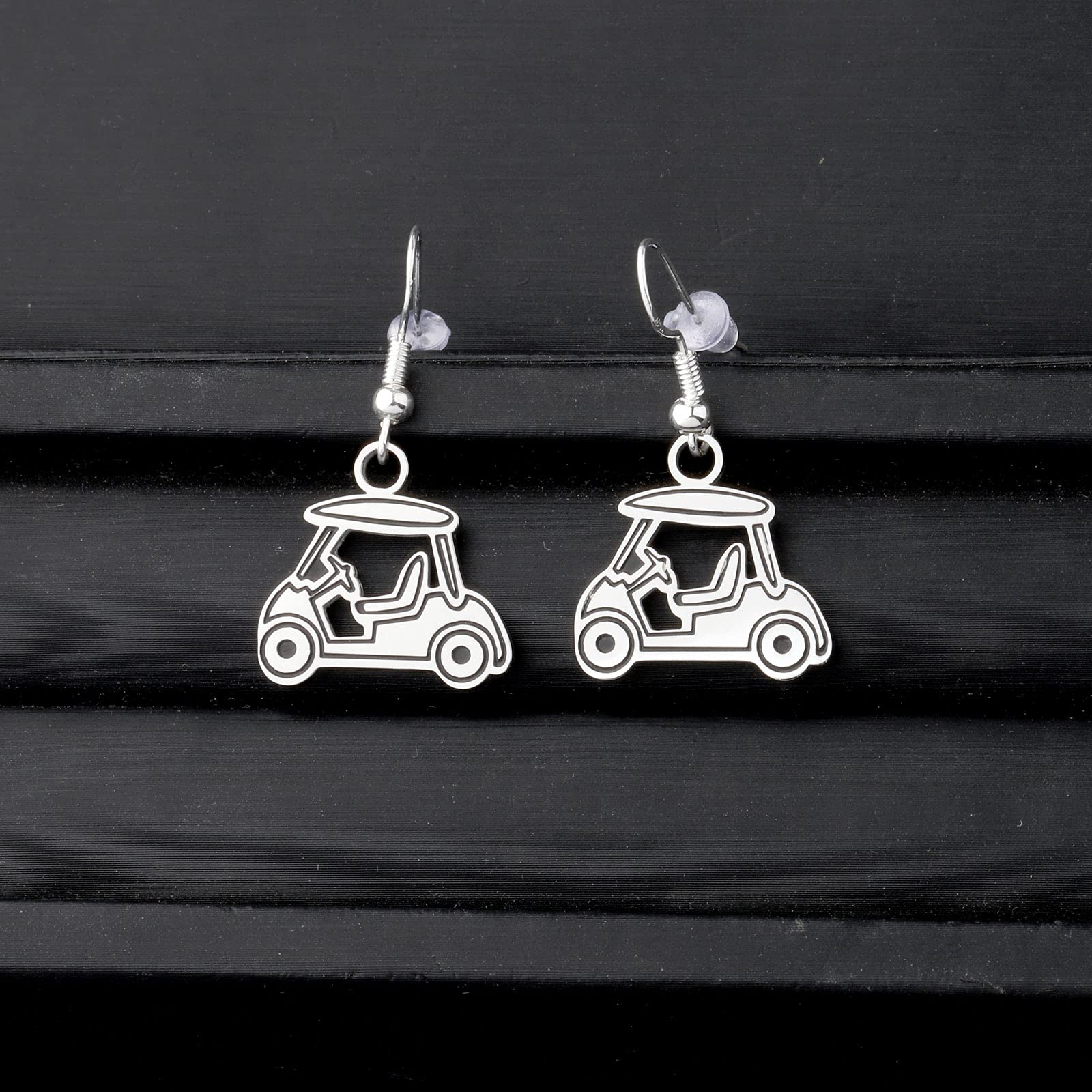 ENSIANTH Golf Lover Gift Golf Cart Earrings Gift for Golfers Golf Jewelry for Women (Golf Cart Earrings)