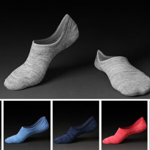 IDEGG No Show Socks Men Low Cut Ankle Short Socks for Men Casual Athletic Socks with Non Slip Grip