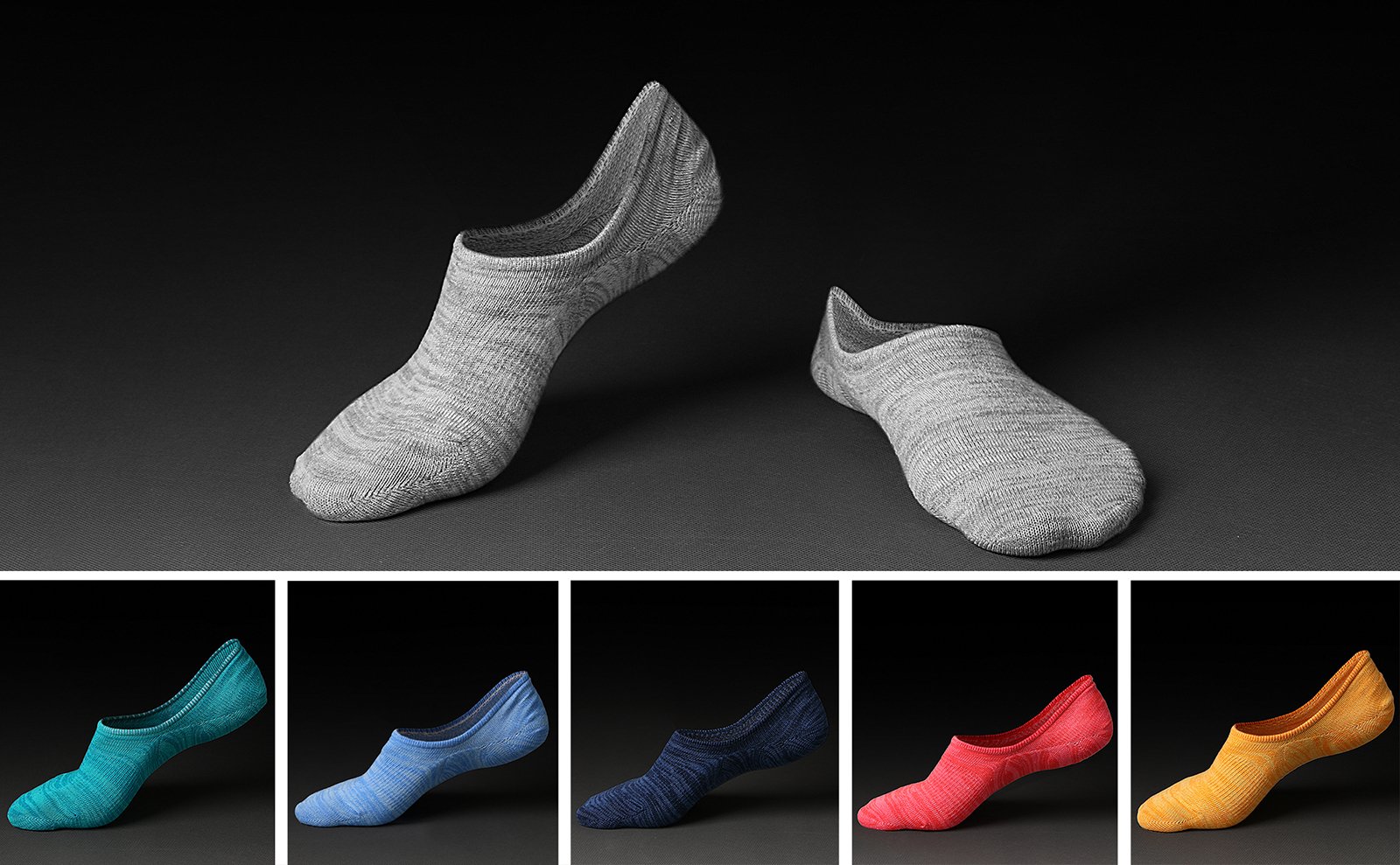 IDEGG No Show Socks Men Low Cut Ankle Short Socks for Men Casual Athletic Socks with Non Slip Grip