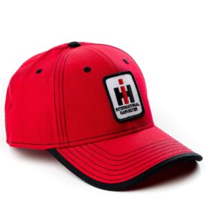 IH International Harvester Logo Hat, Red with Black Accents.