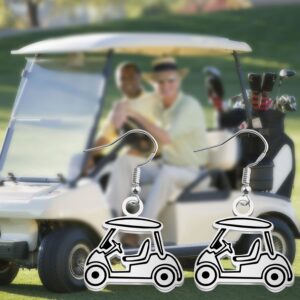 ENSIANTH Golf Lover Gift Golf Cart Earrings Gift for Golfers Golf Jewelry for Women (Golf Cart Earrings)