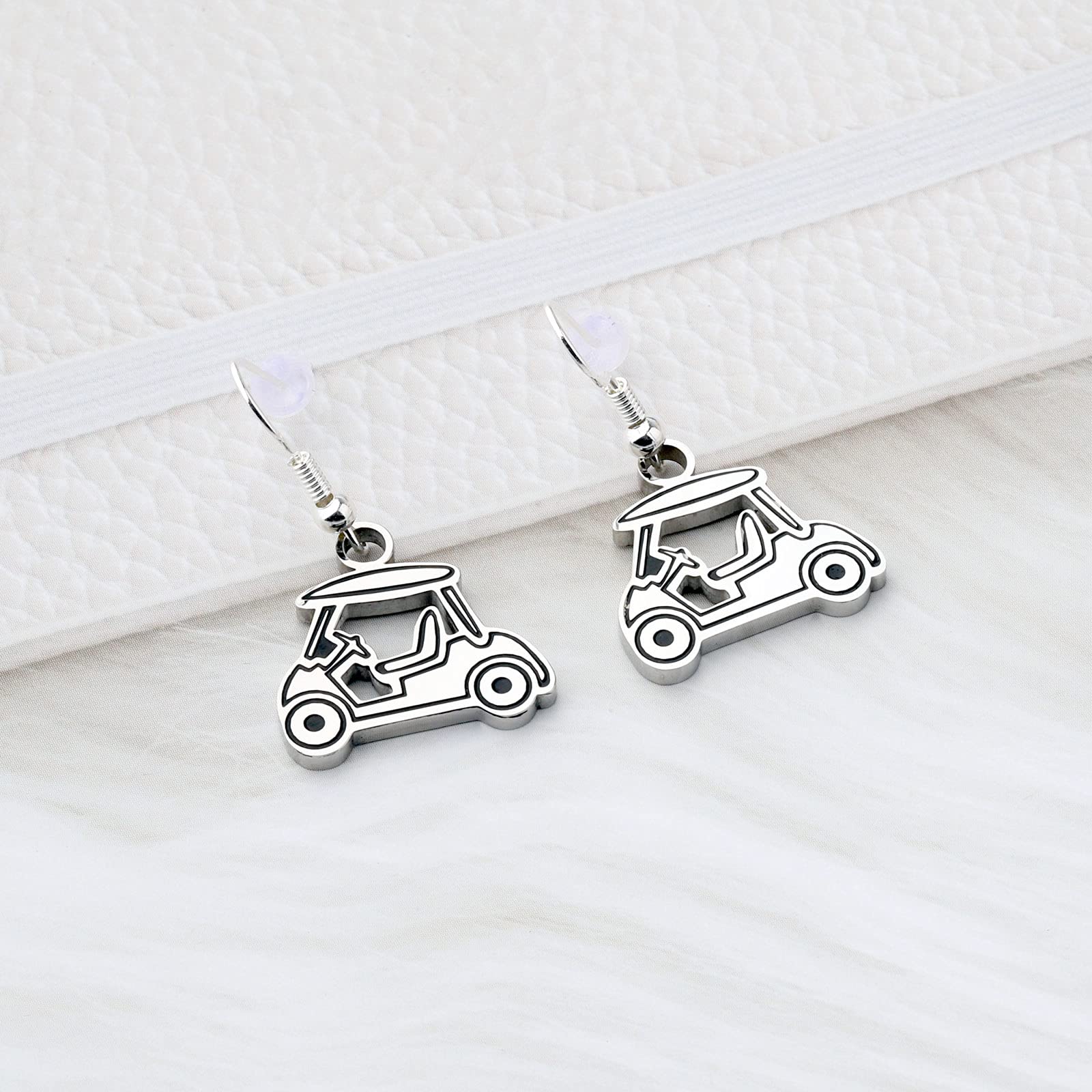 ENSIANTH Golf Lover Gift Golf Cart Earrings Gift for Golfers Golf Jewelry for Women (Golf Cart Earrings)