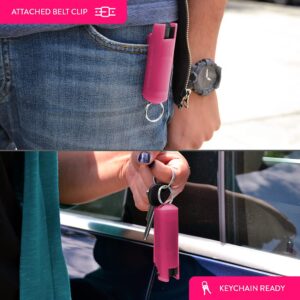 GUARD DOG SECURITY Quick Action Pepper Spray, Maximum Strength, 16-ft Range, Belt Clip For Easy Carry & Fast Access, keychain ready, Made in USA