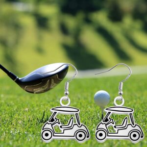 ENSIANTH Golf Lover Gift Golf Cart Earrings Gift for Golfers Golf Jewelry for Women (Golf Cart Earrings)