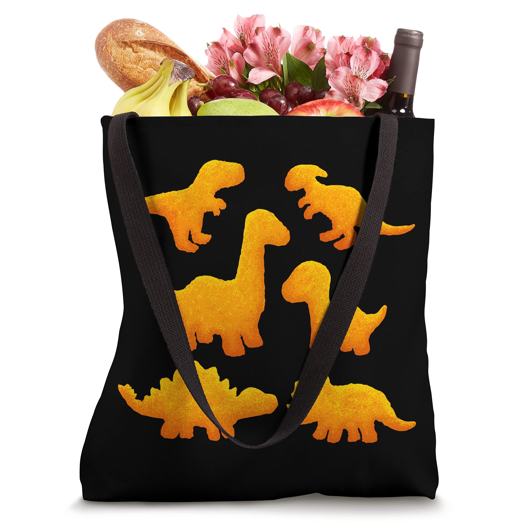 Funny Chicken Nugget Dino Art Dinosaur Chicken Nugget Lovers Tote Bag