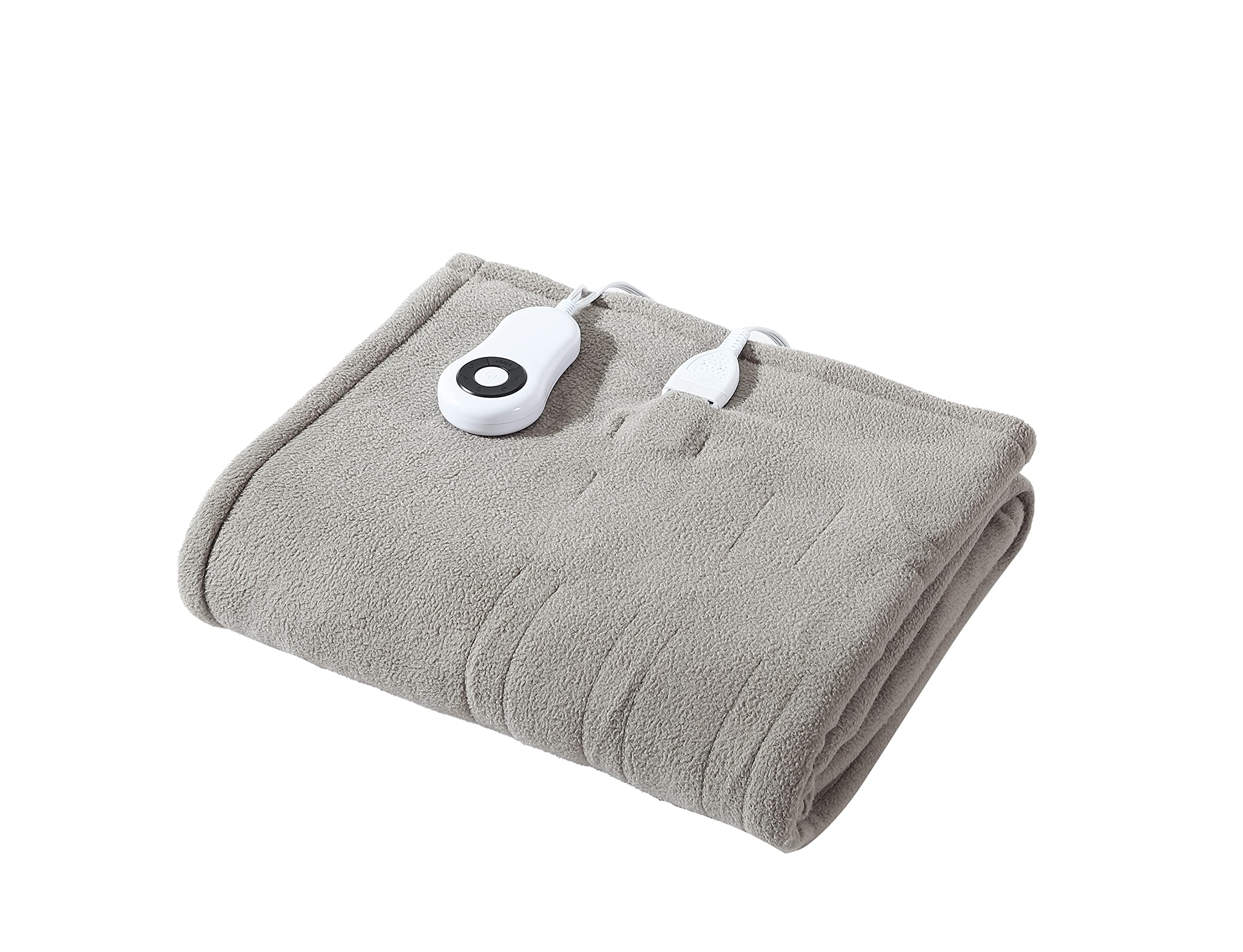 Eddie Bauer - Throw Blanket, Soft & Plush Heated Blanket, Cozy Fleece Bedding with Sherpa Reverse, 5 Heat Setting, Ash