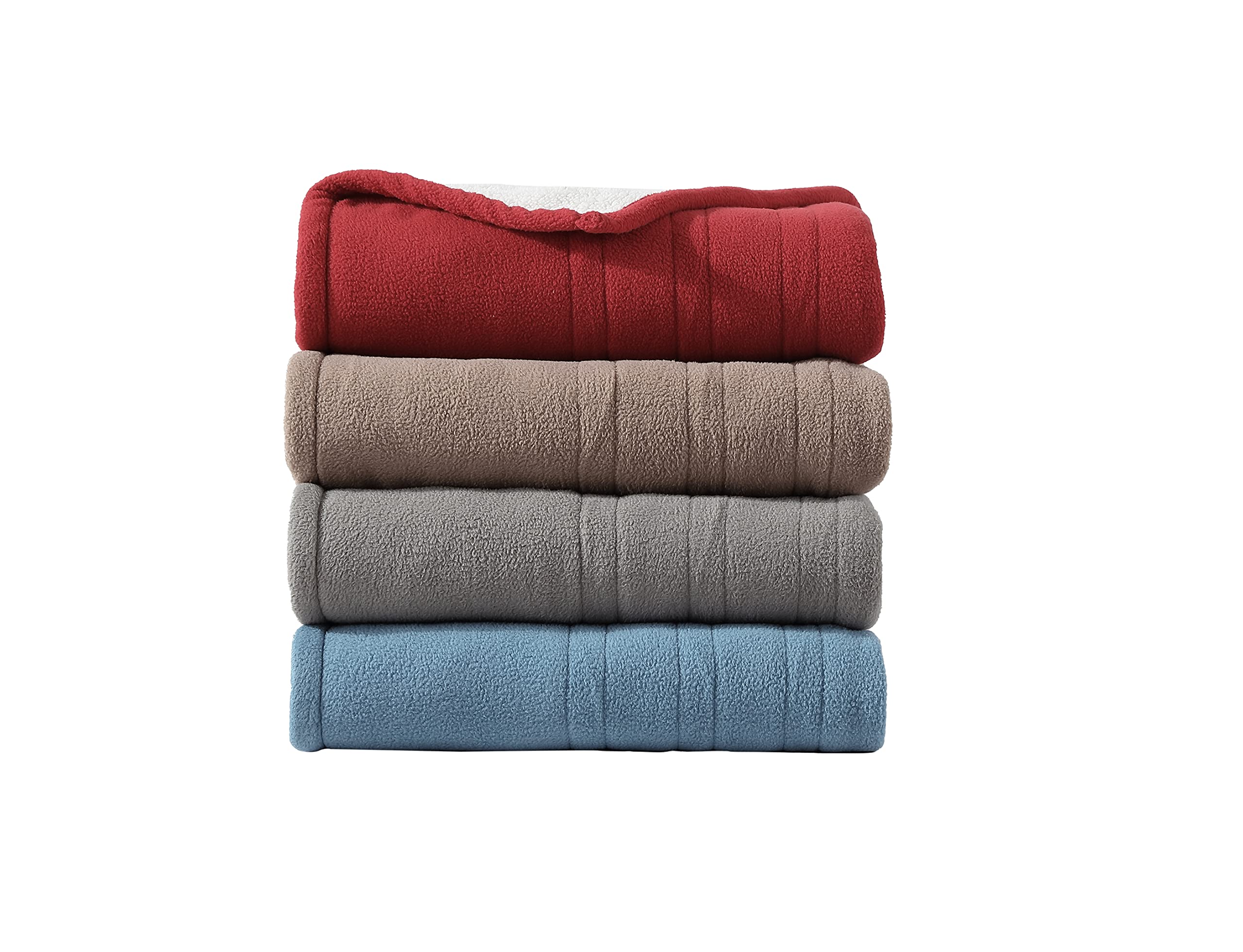 Eddie Bauer - Throw Blanket, Soft & Plush Heated Blanket, Cozy Fleece Bedding with Sherpa Reverse, 5 Heat Setting, Ash