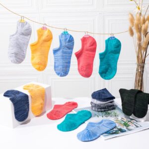 IDEGG No Show Socks Men Low Cut Ankle Short Socks for Men Casual Athletic Socks with Non Slip Grip