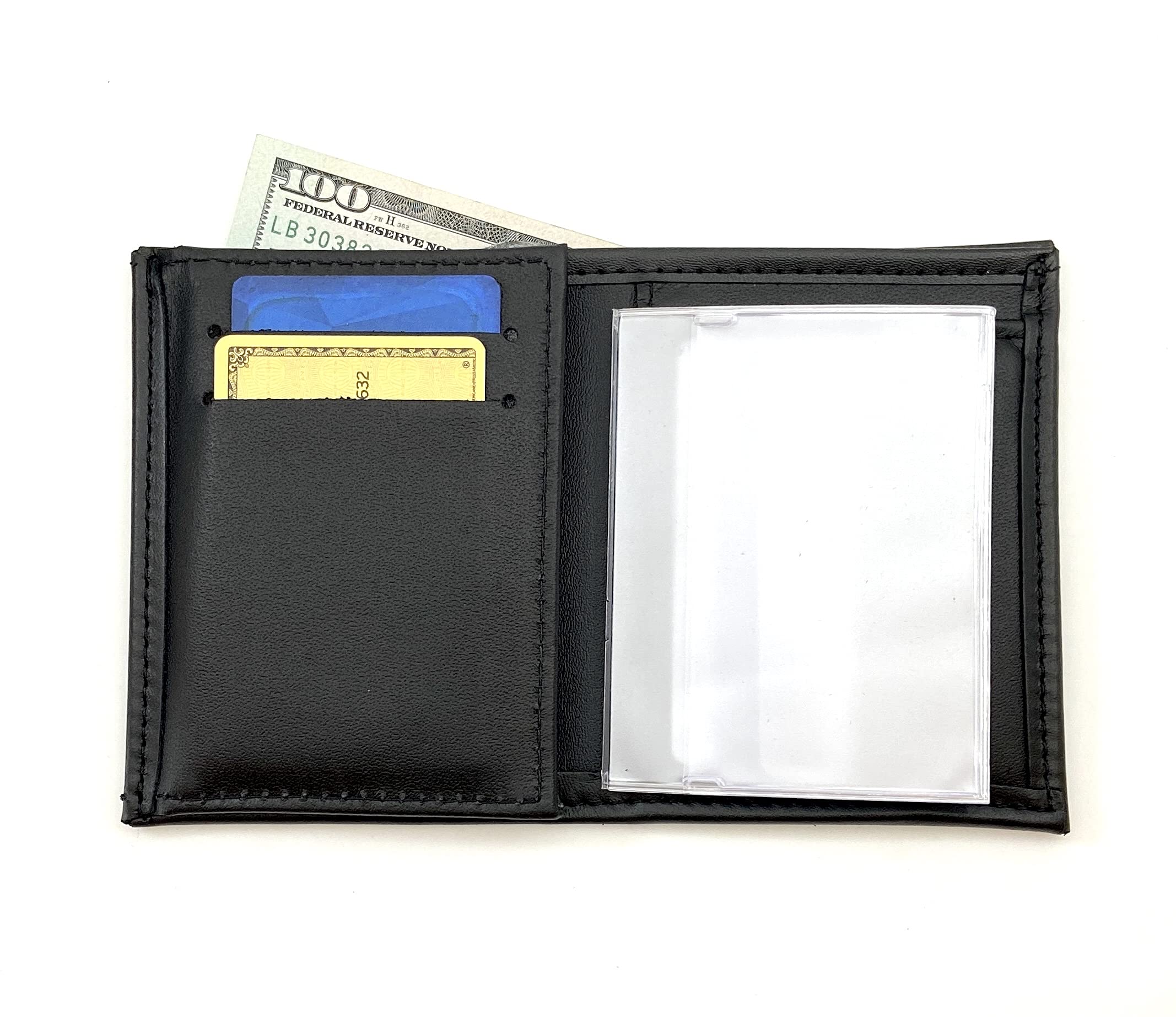 Perfect Fit Shield Wallets 7-point Star Blackinton B2001 Hidden Badge Wallet Leather (Cutout PF215-2.87 In Tall by 2.85 In Wide) California DOC