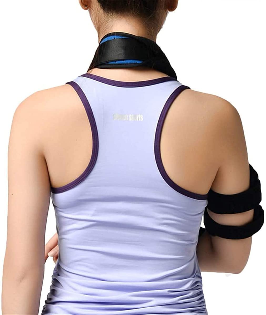 Hinged Elbow Brace, Hinged Support Sling Stablizer for Dislocated Arm, Adjustable Post OP Elbow Brace Stabilizer Splint Arm Injury Recovery Support After Surgery (Left)