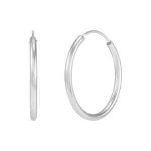 silpada 'endless elegance' hoop earrings in sterling silver