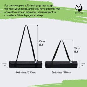 Slim Panda Yoga Mat Straps for Carrying,Adjustable Yoga Mat Carrier, Yoga Mat Sling(Yoga Mat Not Included)(Black)