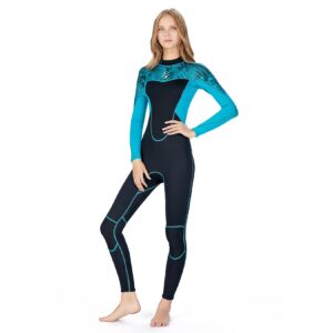 Dizokizo Women Wetsuit 2mm Neoprene Full Body Dive Suit for Diving Surfing Snorkeling Swimming