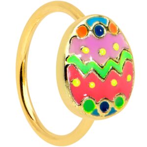 Body Candy Womens 20G PVD 316L Steel Nose Ring Pastel Painted Egg Nose Hoop Ring Circular Nose Ring 5/16”