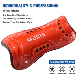 Zhanmai 8 Pairs Kids Soccer Shin Guards Youth Protective Soccer Socks Sport Shin Pads Guard Sleeves Calf Protective Soft Colorful Gear for Football Games 3-15 Years Old Girls Boys Toddler Child Teens