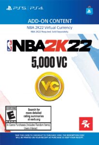 nba 2k22 5,000 vc - playstation [digital code]