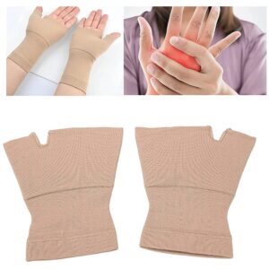 Wrist Brace Compression Recovery Support Brace Wrist Thumb Fingerless Wrist Gloves Sleeves for Carpal Tunnel Arthritis Tendonitis Repetitive Strain Sports Injuries Unisex 1 Pair